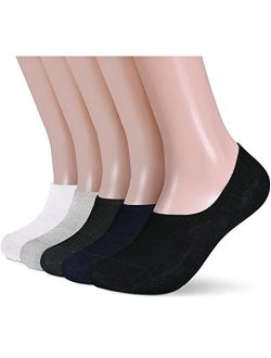 Robately Men Invisible No Show Socks Low Cut Ankle Socks Men Short Socks 5 Pairs