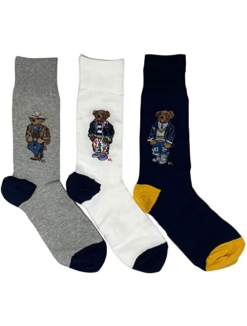 Polo Ralph Lauren Men's 3 Pack Giftbox Crew Socks