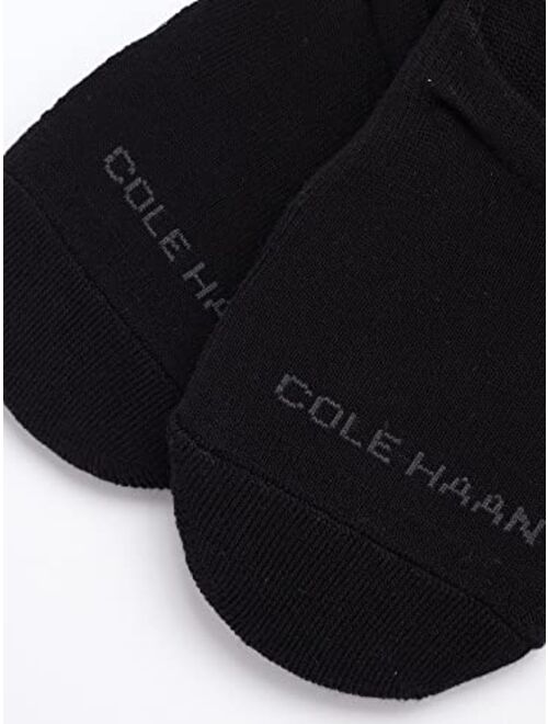Cole Haan Men's Socks - Lightweight Ultra Low Cut Liner Socks with Heel Grip (2 Pack)