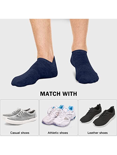 SIMIYA Ankle Socks Men Cotton Low Cut Socks 6 Pairs No Show Socks Athletic Running Socks for Men