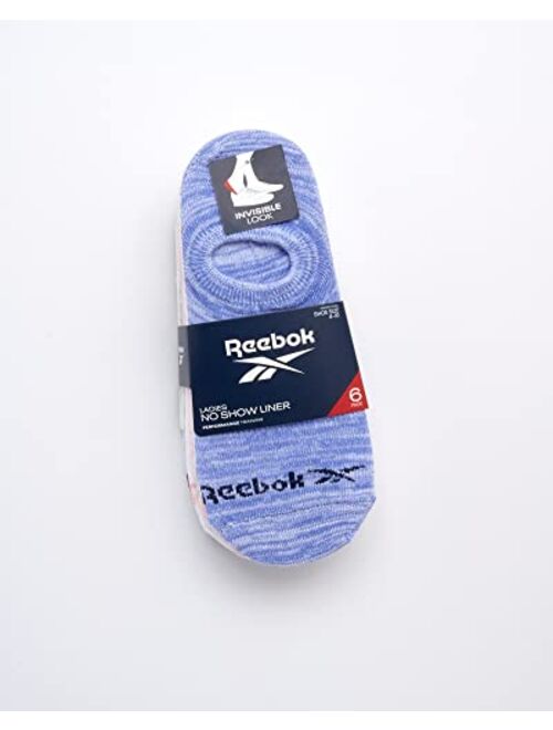 Reebok Women's Socks - Lightweight No-Show Liners (6 pack)