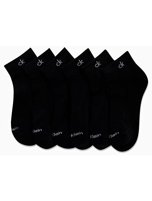 Calvin Klein Women's Athletic Sock - Cushion Quarter Cut Ankle Socks (12 Pack)
