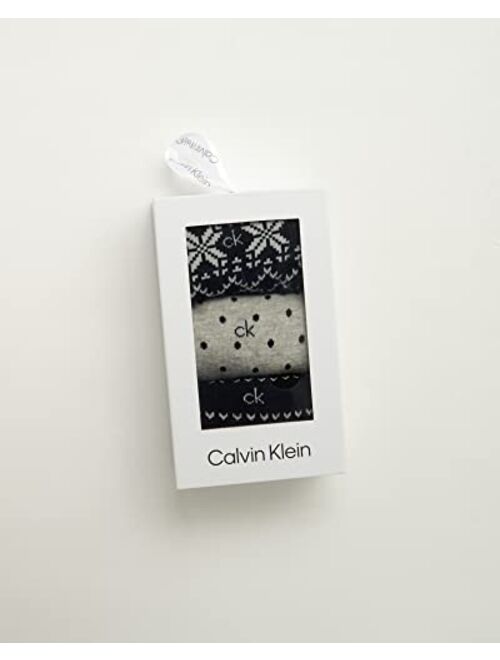 Calvin Klein Women's Dress Socks - Lightweight Crew Sock, Crystal Gift Box (3 Pack)