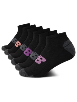 Womens Athletic Socks Cushioned Quarter Cut Ankle Socks (6 Pack)