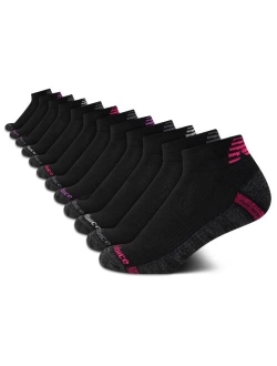 Womens Athletic Socks Cushion Quarter Cut Ankle Socks (12 Pack)