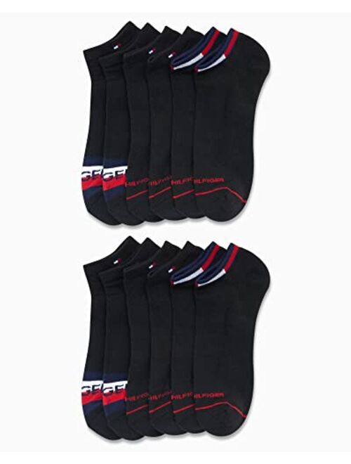 Tommy Hilfiger Mens Athletic Socks Cushion No Show Socks (12 Pack)