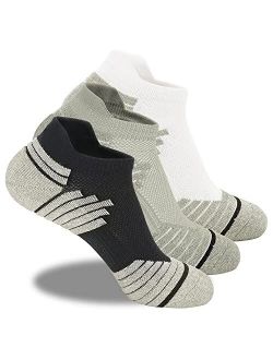 YUNDIDUAN Mens Athletic Workout Socks Padded Comfort Running Sock