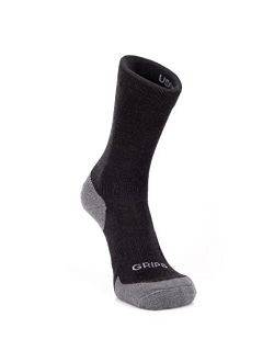 GRIP6 Wool Socks Men's & Women Unisex | Thick Wool Hiking Socks | Everyday Black
