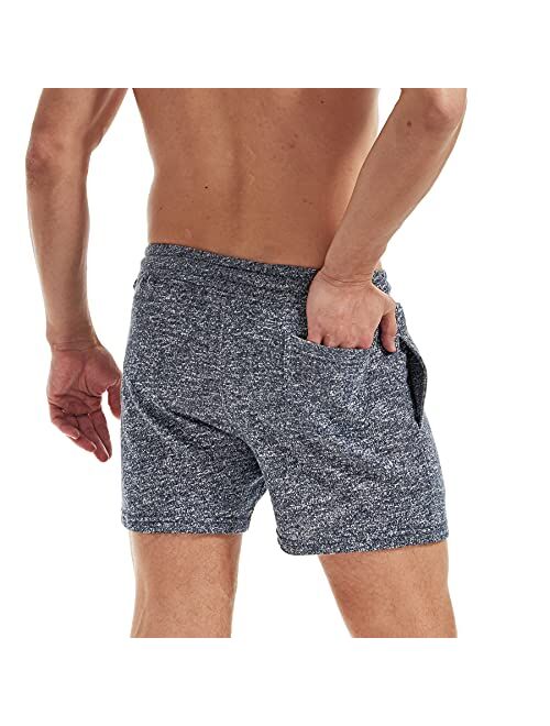 AIMPACT Mens Athletic Workout Shorts 5 Inch Inseem Casual Jogger Short Pants for Men