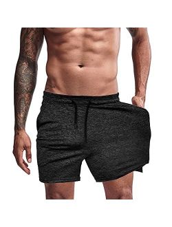 Agilelin Athletic Shorts 5 Inch Inseam with Pocket Workout Training Quick Dry