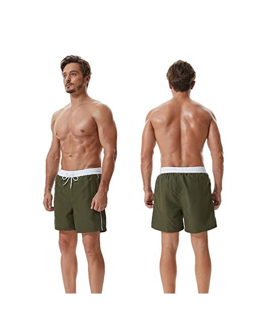 Buy difficort Mens Swimming Trunks with Compression Liner Quick Dry