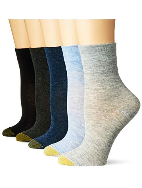 Gold Toe Women's Ultra Soft Mid Crew Socks, 6-Pairs