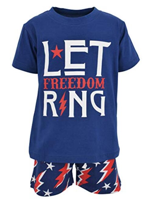 Unique Baby Boys Let Freedom Ring Patriotic 4th of July Shorts Set