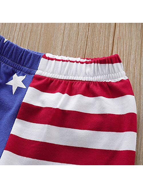 Modntoga 4th of July Baby Boys Summer Outfits Sleeveless Tank Top with American Flag Short Pants Independence Day Sets