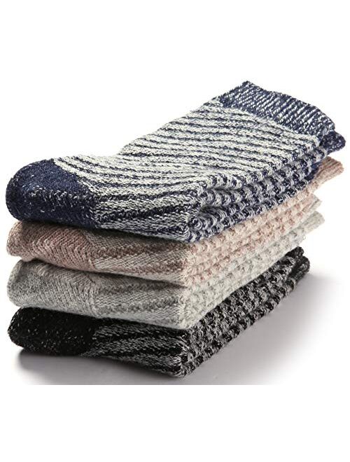 Marino Avenue Mio Marino Women's Warm Wool Socks - Soft Cozy Thick Knitted Socks - 4 Pack - Gift Box