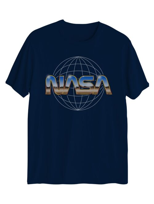 Hybrid Big Boys NASA Chrome Logo Graphic T-shirt