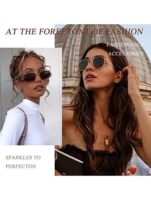 Sanfenly 24 Pairs Stainless Steel Stud Earrings Set for Women Men 20G Tiny Cartlidge Earrings Stud Geometric Star Screwback Stud Earrings Hypoallergenic Flatback Earrings