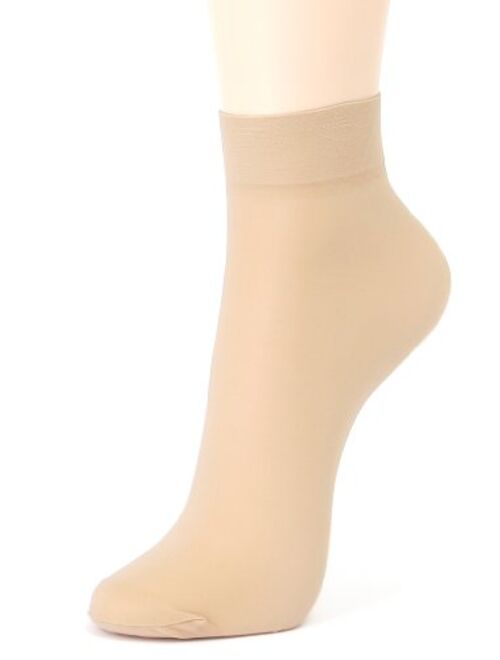 ililily 5 Or 10 Pairs 20D Sheer Ankle High Tights Hosiery Socks