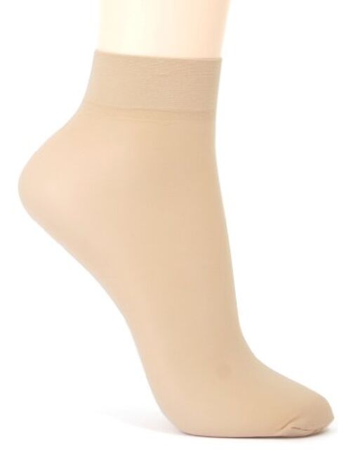 ililily 5 Or 10 Pairs 20D Sheer Ankle High Tights Hosiery Socks