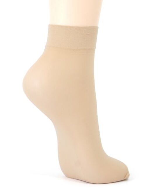 ililily 5 Or 10 Pairs 20D Sheer Ankle High Tights Hosiery Socks