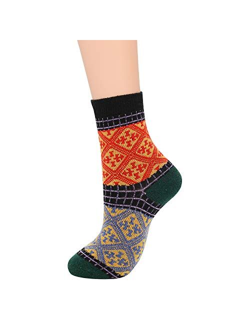 Zando Womens Wool Socks for Women Thick Winter Warm Comfy Socks Cute Crew Socks Merino Athletic Cozy Socks Women