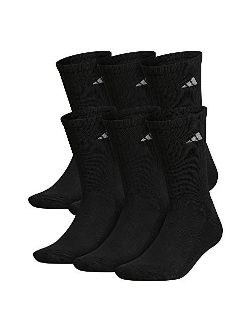 adidas mens Athletic Cushioned Crew Socks (6-pair)