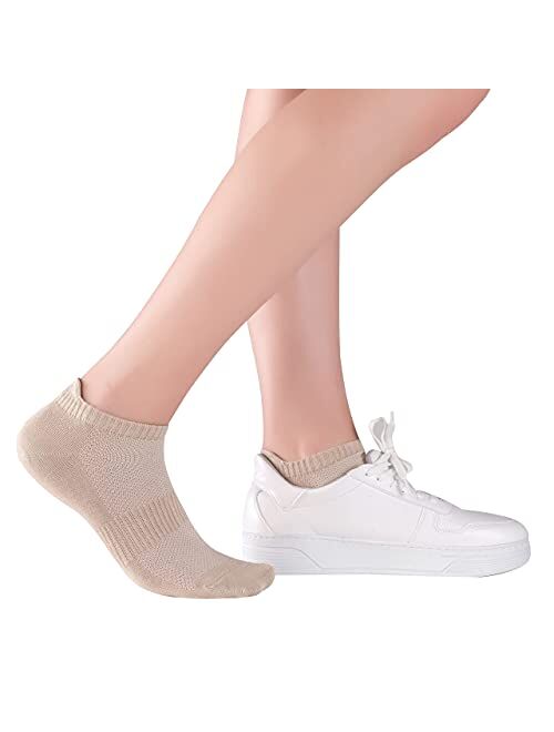 ELYFER Unisex Thin Bamboo Ankle Socks,Comfort Blend Low Cut Sneakers Socks