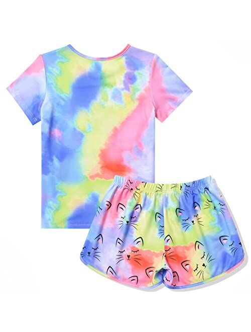 Jxstar Girls Unicorn/Mermaid/Flamingo Pajamas Kids Cotton Pjs Set Sleepwear 3-13Years …
