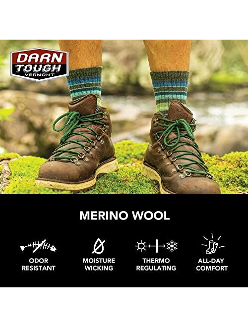 Darn Tough mens Hiker Merino Wool Micro Crew Socks Cushion