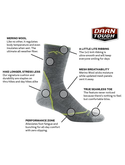 Darn Tough Light Hiker Micro Crew Light Cushion Socks - Men's