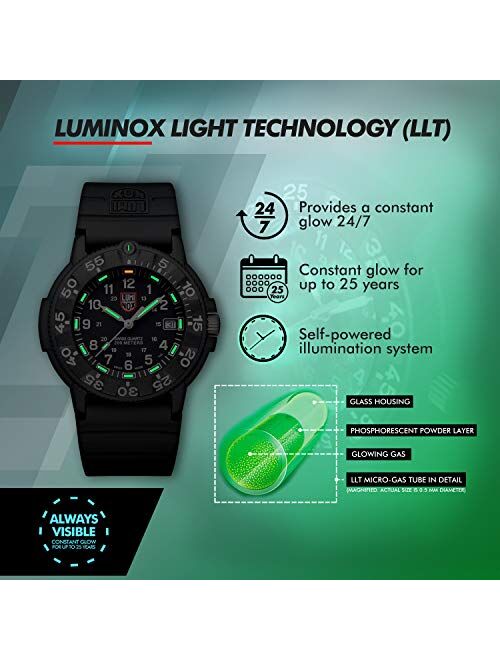 Luminox Original Navy Seal XS.3001.F Mens Watch 43mm - Military Watch in Black Date Function 200m Water Resistant