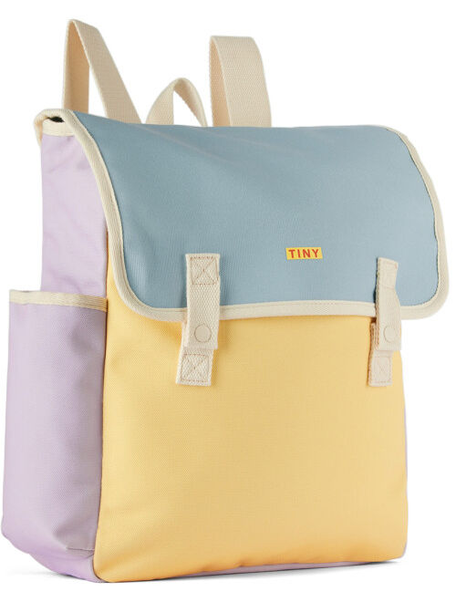 TINYCOTTONS Kids Blue & Yellow Color Block Backpack