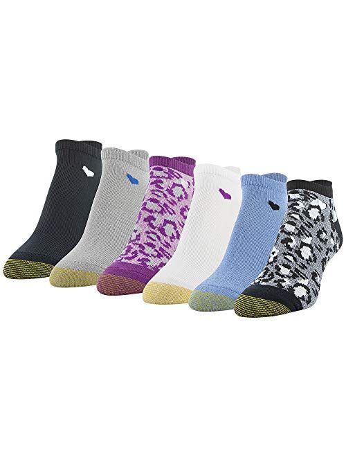 Gold Toe Women's Sport Vacation No Show Socks with Tab, 6-Pairs