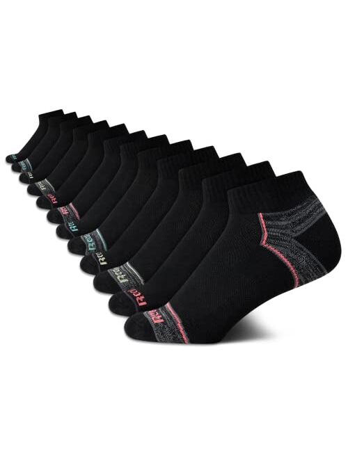 Reebok Women's Cushioned Comfort Breathable Quarter Cut Basic Socks (12 Pack)