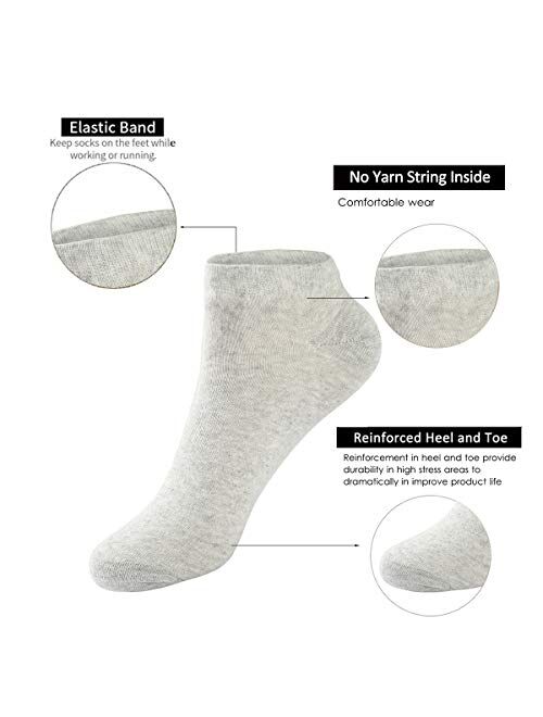 MAGIARTE Womens Ankle Socks Soft Pure Cotton Low Cut Athletic Casual Mutil Color No Show Socks for Women 3/6/12 Pack