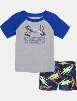Boys' Toddler UA Rowdy Bolts Logo Short Sleeve & Shorts Set