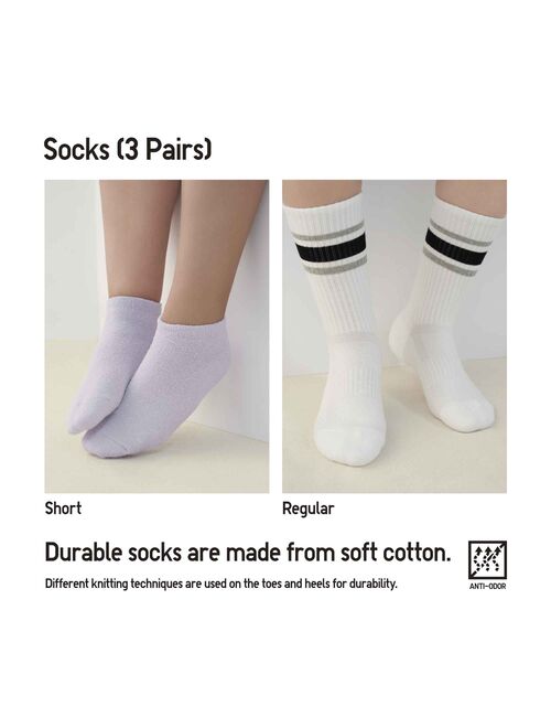 UNIQLO Cotton Ankle Short Socks (3 Pairs)