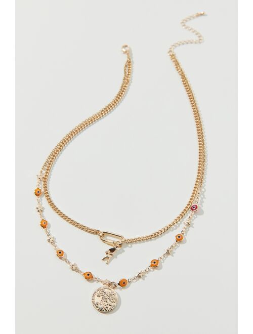 Urban Outfitters Cassie Evil Eye Layer Necklace