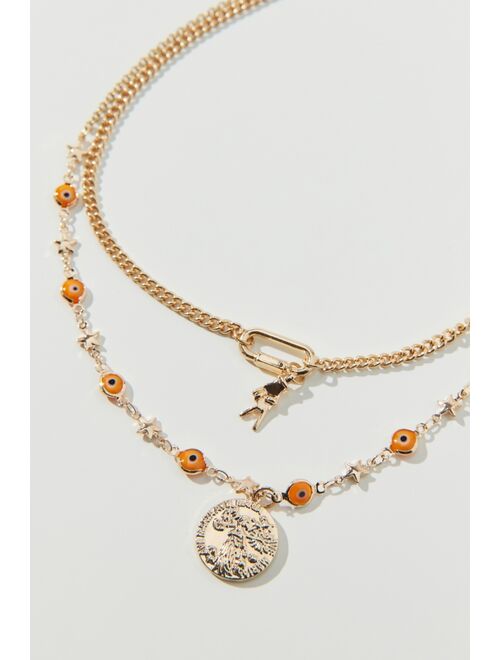 Urban Outfitters Cassie Evil Eye Layer Necklace