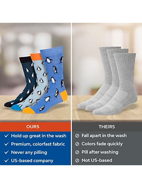NKPT Fun Socks for Men | Mens Funny Socks, Novelty Socks, Funky Socks Men, Crazy Socks for Men, 3-7 Packs