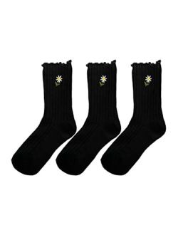 Doitall Womens Ruffle Slouch Thin Crew Socks