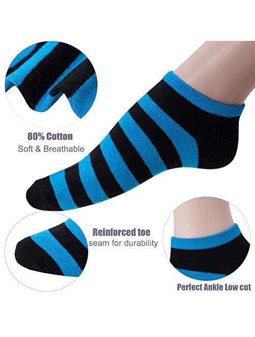 Luriesal No Show Socks for Women Ladies Colorful Short Ankle Socks Cotton Every Day Athletic Low Cut Socks