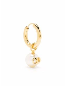 Garavani Gold Pearl VLogo Single Earring