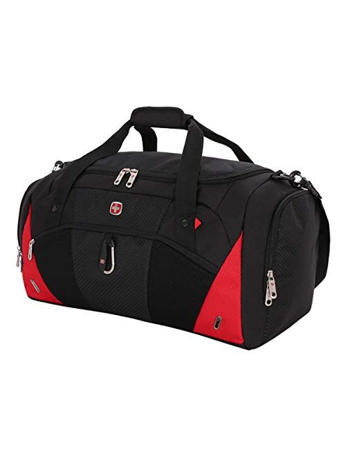 SwissGear 1900 Travel Duffle Bag, Black/Red, 22-Inch
