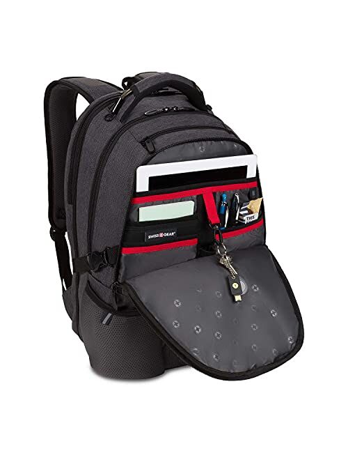 SwissGear ScanSmart Laptop Backpack, Fits Most 16" Notebook Computers, Swiss Gear Outdoor, Travel, School Bag Bookbag, Gray Color