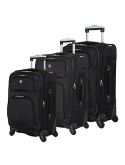 Sion Softside Expandable Luggage, Dark Grey, Checked-Medium 25-Inch