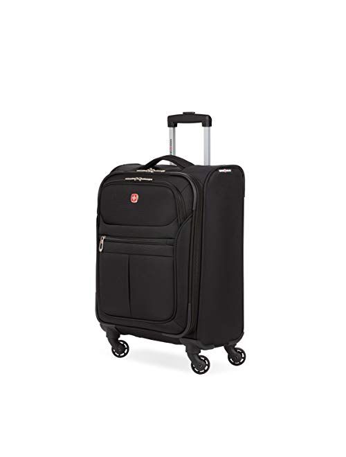 SwissGear 4010 Softside Luggage with Spinner Wheels, Black, Carry-On 18-Inch