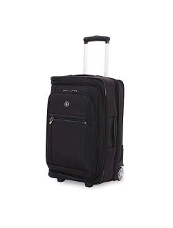 SwissGear 20-Inch Garment Upright Carry On Wheeled Luggage, Black