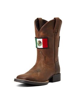 Youth Orgullo Mexicano II Western Boot, Distressed Brown