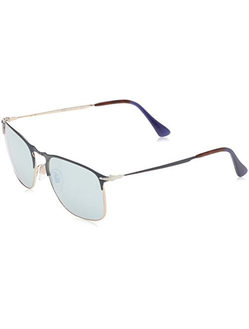 Persol PO7359S Sunglasses 107330-58 - Blue/bronze Frame, Light Green Mirror PO7359S-107330-58